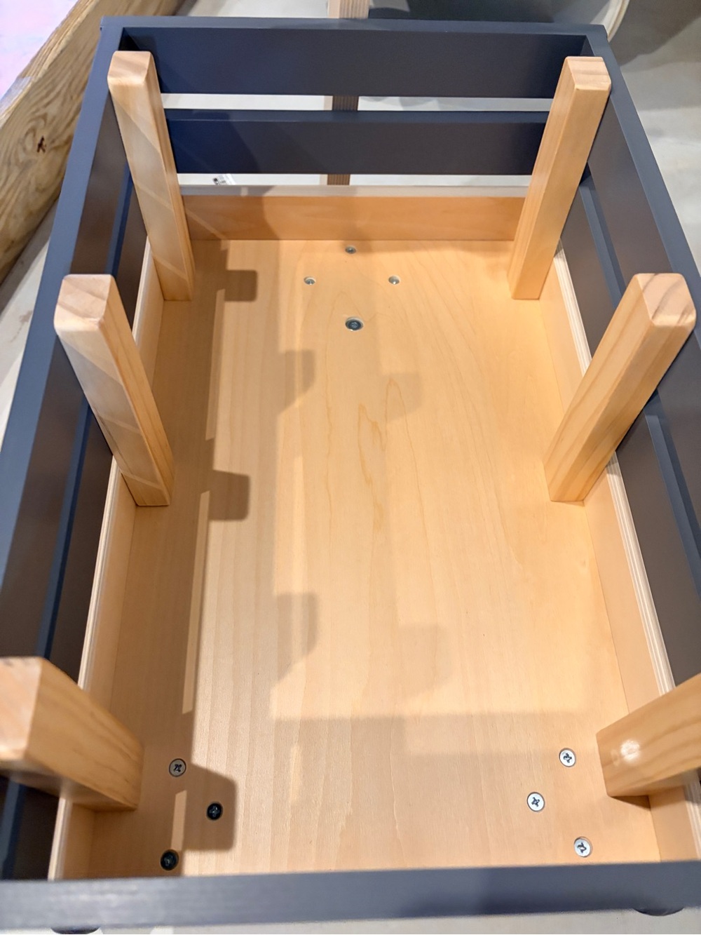 Hearth & Hand Wooden Kids Wagon with Black Slatted Sides - Picture 3 of 6